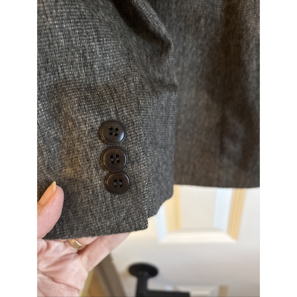 Max Mara Gray Wool Angora 2 Button Blazer Jacket Womens Size 4 Made in Italy - Picture 9 of 9